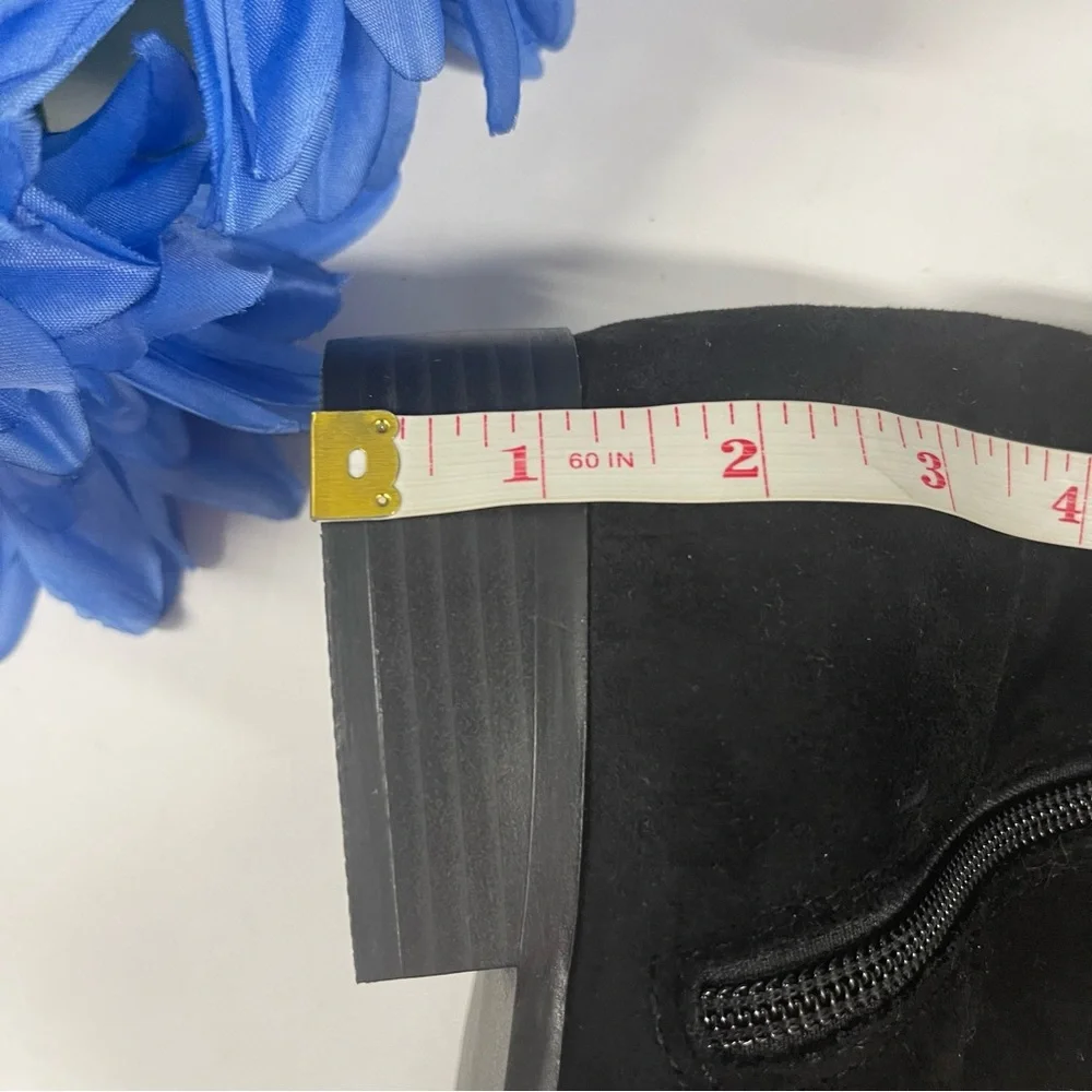 BLACK MICROSUEDE OTK BOOTS